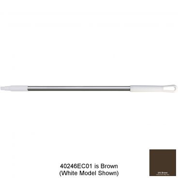 Carlisle 40246EC01 Brown 30" Long Sparta Natural Aluminum Handle With Color-Coded 3/4" Threaded Tip and Color-Coded Cap With Hanging Hole