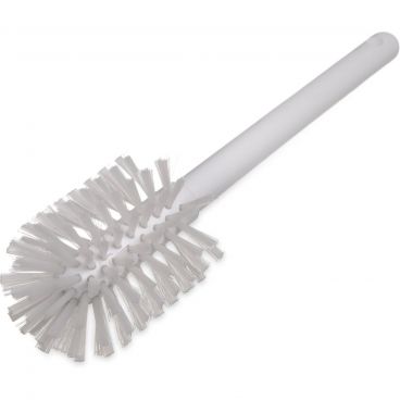 Carlisle 4041300 White 12 Inch Handle Dish Brush With 2 3/4 Diameter Polyester Bristles