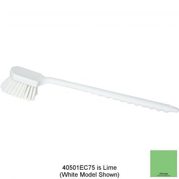 Carlisle 40501EC75 Lime 20" Long Sparta Floater Scrub Brush With 1 3/4" Trim Polyester Bristles