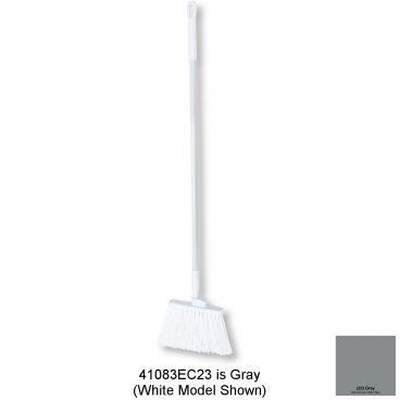 Carlisle 41083EC23 Gray 56" Long Sparta Duo-Sweep Unflagged Polyester Bristle Upright Angled Head Broom With Hanging Hole