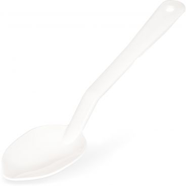  Carlisle 441002 11" Polycarbonate White Solid Serving Spoon