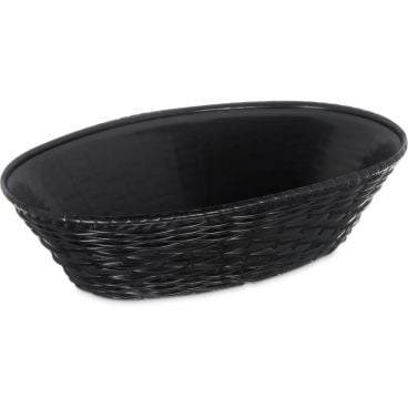 Carlisle 650403 Black WeaveWear 9" 1.1 Qt Plastic Oval Basket