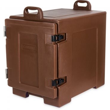 Carlisle PC300N01 Brown 5 Pan Cateraide Single End Loading Polyethylene Insulated Food Pan Carrier With Molded-In Handles