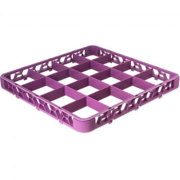 Carlisle RE16C89 Lavender OptiClean 16 Compartment Divided Glass Rack Extender