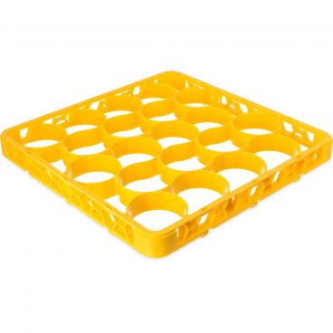 Carlisle REW20SC04 Yellow Color-Coded OptiClean NeWave 20 Compartment Short Glass Rack Extender