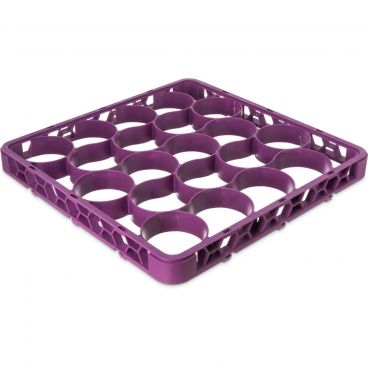 Carlisle RE25C89 Lavender Color-Coded OptiClean 25 Compartment Divided Glass Rack Extender