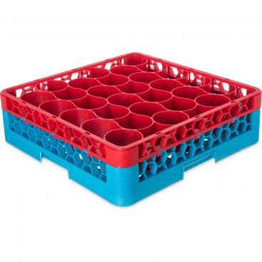 Carlisle RW30-C410 OptiClean NeWave 30 Compartment Glass Rack with 1 Red Color-Coded Extender