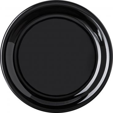 Carlisle 4300803 Black Melamine Durus Narrow Rim Round Pie Plate 48/Case - 6-1/2" Diameter