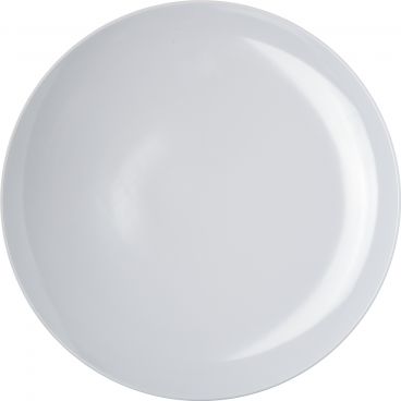 Carlisle 4380002 White Melamine Epicure Round Plate - 12" Diameter
