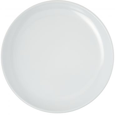 Carlisle 4380302 White Melamine Epicure Round Plate - 8" Diameter