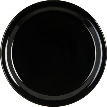 Carlisle KL20003 Kingline Black Melamine Dinner Plate - 8-7/8" Diameter