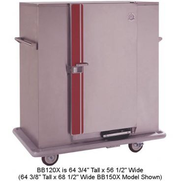 Carter-Hoffmann BB120X Classic Carter Series 64 3/8" Tall x 56 1/2" Wide Single-Door 144-Plate Capacity Insulated Stainless Steel Mobile Heated BB Series Banquet Cabinet For Plates Up To 12" Diameter, 120V 1650 Watts