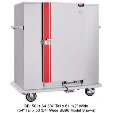 Carter-Hoffmann BB150 Classic Carter Series 64 3/4" Tall x 61 1/2" Wide Single-Door 144-Plate Capacity Insulated Stainless Steel Mobile Heated BB Series Banquet Cabinet For Plates Up To 10 1/2" Diameter, 120V 1650 Watts