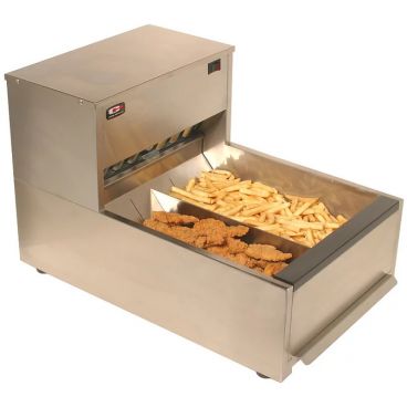 Carter-Hoffmann CNH18 Countertop 3-Section 17 9/16" Wide Forced-Air Heating System Fiberglass Insulated Stainless Steel Crisp N Hold Fried Food Station, 120V 1820 Watts
