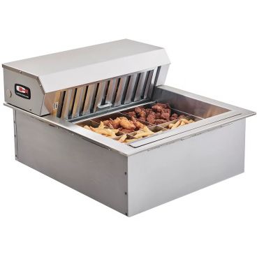 Carter-Hoffmann CNH28LP Drop-In 6-Section 28" Wide Forced-Air Heating System Fiberglass Insulated Stainless Steel Crisp N Hold Fried Food Station, 208V 2890 Watts