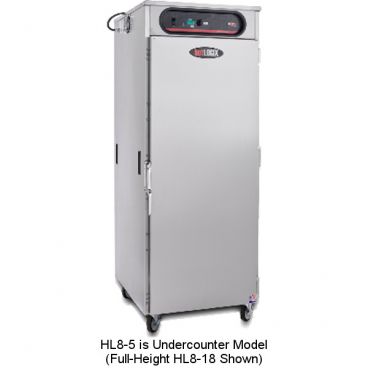 Carter-Hoffmann HL8-5 LOGIX8 Series Undercounter 33 1/2" Tall 5-Tray Capacity Digital Control Non-Humidified Insulated Stainless Steel hotLOGIX Heated Holding Cabinet, 120V 1150 Watts