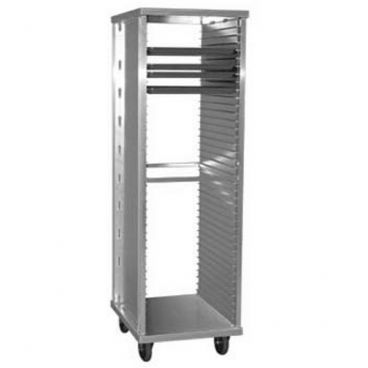 Carter-Hoffmann O8639 Extruded Side Panel 69 7/16" Tall x 20 1/2" Wide x 26 1/4" Deep 39-Pan Capacity End-Loading Aluminum Utility Rack For 18" x 26" Trays With Fixed Angle Slides