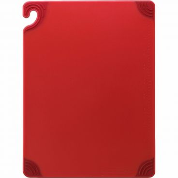 San Jamar CBG121812RD 12" x 18" x 1/2" Red Saf-T-Grip Cutting Board