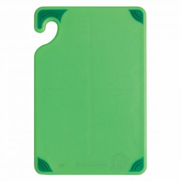 San Jamar CBG6938GN 6" x 9" x 3/8" Green Saf-T-Grip Bar Cutting Board