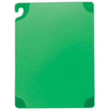 San Jamar CBG912GN 9" x 12" x 3/8" Green Saf-T-Grip Cutting Board