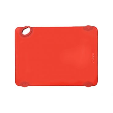 Winco CBK-1218RD 12" x 18" x 1/2" Red StatikBoard Co-Polymer Plastic Cutting Board with Hook