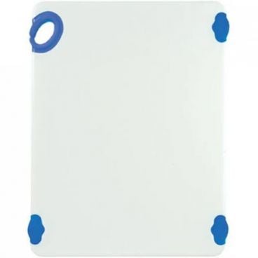 Winco CBN-1520BU 15” x 20” x 1/2" Blue StatikBoard Co-Polymer Plastic Cutting Board with Hook