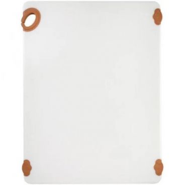 Winco CBN-1824BN 18” x 24” x 1/2" Brown StatikBoard Co-Polymer Plastic Cutting Board with Hook