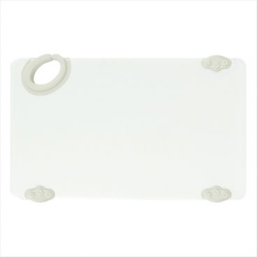 Winco CBN-610WT 6" x 10" x 1/2" White StatikBoard Co-Polymer Plastic Cutting Board with Hook