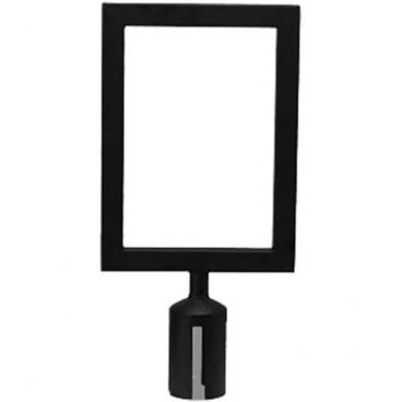 Winco CGSF-12K Black Stainless Steel Stanchion Top Sign Frame