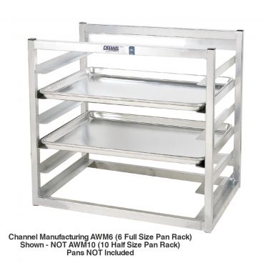 Channel Mfg AWM-10 10 Half Size Pan Side-Load Wall-Mount Sheet / Bun Pan Rack - Assembled