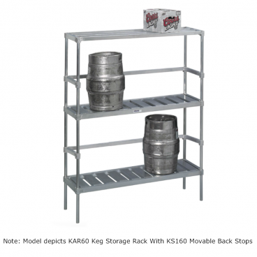 Channel Mfg KS160 Removable 60” Wide Back Stop For Keg Storage Rack