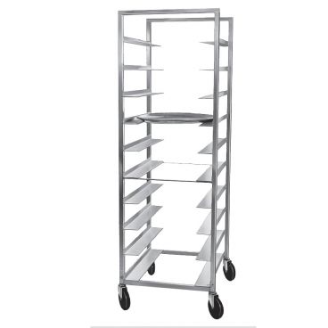 Channel Mfg OT-6 10 Tray Single Section Aluminum Oval Tray Rack - Assembled