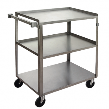 Channel Mfg US1827-3 30-3/4” Wide Stainless Steel Utility Cart With 3 Shelves