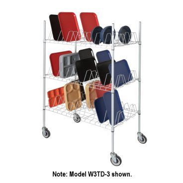 Channel Mfg W3TD-1 34-Tray Mobile Tray Drying Rack
