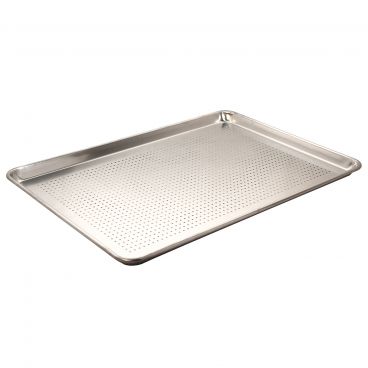 Chef Approved 19GFULLPERF 18" x 26" Full Size Closed Bead Perforated 18 Gauge Aluminum Sheet Pan