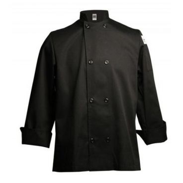 Chef Revival J061BK-4X 4XL Black Poly Cotton Men's Double Breasted Chef's Jacket