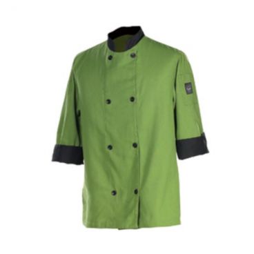 Chef Revival J134MT-XL XL Cool Crew Mint Green Poly Cotton Men's 3/4 Sleeve Fresh Chef's Jacket