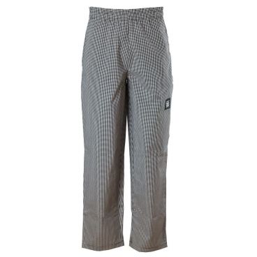 Chef Revival P020HT-5X 5XL Houndstooth Men's Yarn Dyed Poly Cotton Baggy Chef Pants