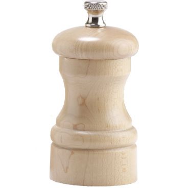 Chef Specialties 04355 Chef Professional Series 4" Capstan Natural Finish Wood Salt Shaker