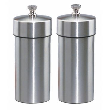 Chef Specialties 29910 Chef Professional Series 4" Futura Stainless Steel Pepper Mill and Salt Mill Set