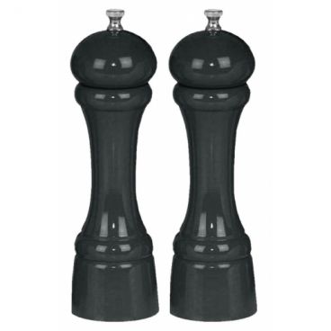 Chef Specialties 08302 Chef Professional Series 8" Windsor Ebony Finish Wood Pepper Mill and Salt Mill Set