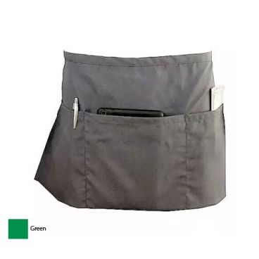 Chef Revival 605WAFH-GN Green Poly-Cotton Front-of-the-House Waist Apron - One Size