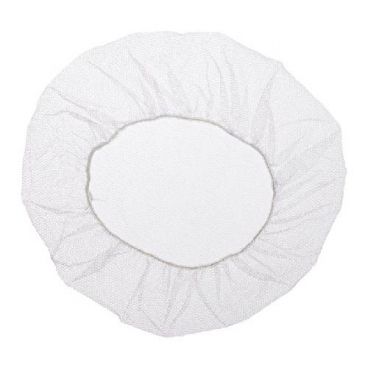 Chef Revival BCAP110CW White Disposable Polypropylene Bouffant Cap/Hairnet - One Size