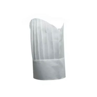 Chef Revival H056 9" Non Woven Fiber Disposable Corporate Chef Hat with Vented Top