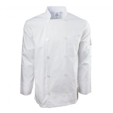 Chef Revival J015-L Large White Chef-tex Breeze Men's Poly Cotton Cuisinier Chef's Jacket
