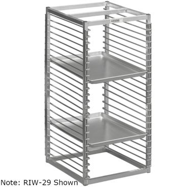 Channel Mfg RIW-29S 29 Pan Stainless Steel End Load 25" x 20 1/2" x 51" Sheet / Bun Pan Rack for Reach-Ins - Assembled