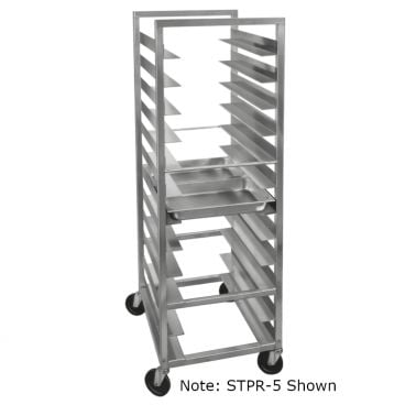 Channel Mfg STPR-3 40 Pan End Load Heavy-Duty Aluminum Steam Table Pan Rack - Assembled