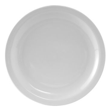 Tuxton CLA-074 Colorado 7 1/2" Diameter Porcelain White Round Narrow Rim China Plate