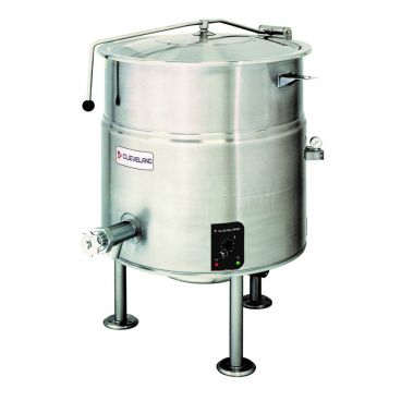 Cleveland KEL100_208/60/3 Stainless Steel 100 Gallon Stationary 2/3 Steam Jacketed Electric Kettle - 208V