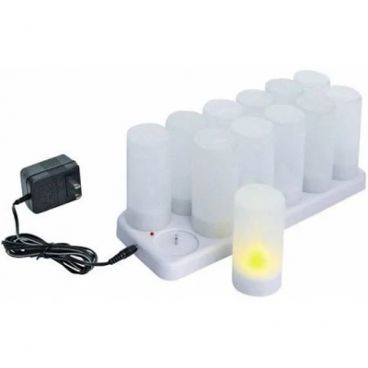 Winco CLR-12S Rechargeable Tealight with Plastic Cup Set